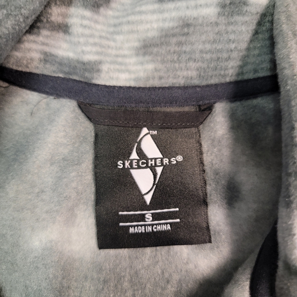 SKECHERS‎ Golounge Boundless Fleece Recovery Jacket Gray Black Camo Men's S - Picture 5 of 7